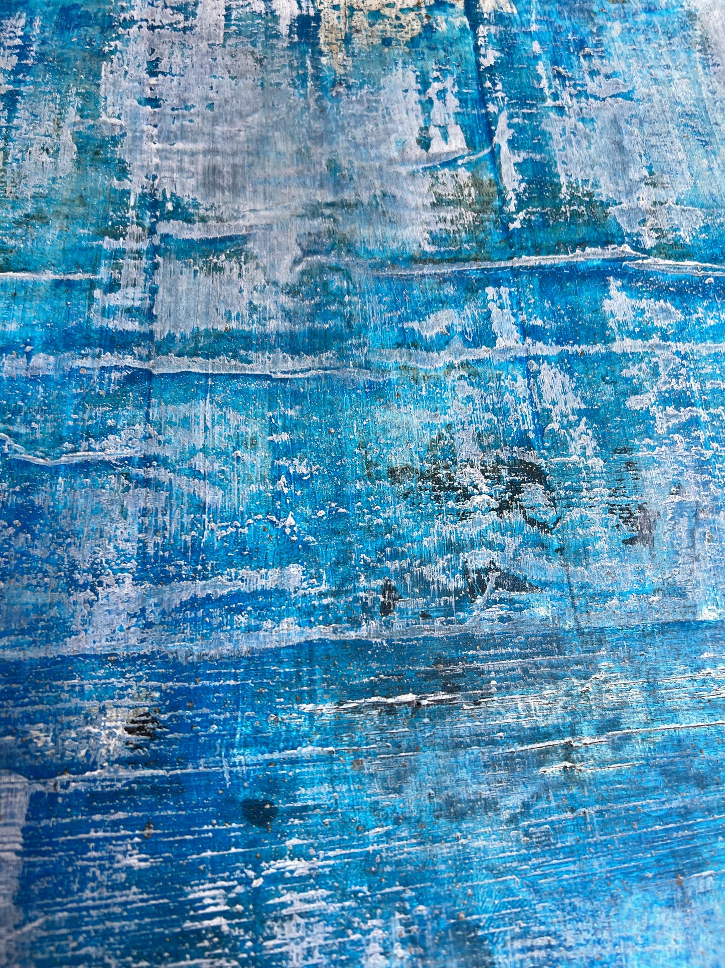 Azure Memory | Original Blue Abstract Mixed Media Painting by Sergio Aranda