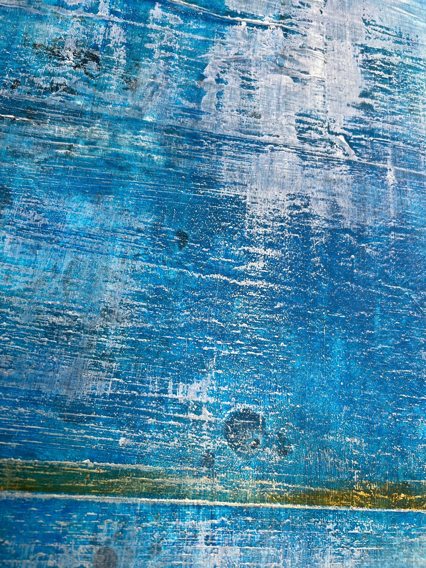 Azure Memory | Original Blue Abstract Mixed Media Painting by Sergio Aranda