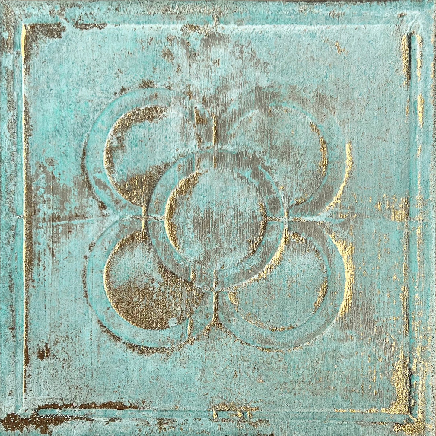 Handmade Barcelona Panot Art – Mixed Media Textured Canvas – Original & Signed