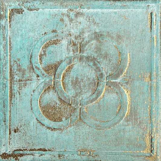Handmade Barcelona Panot Art – Mixed Media Textured Canvas – Original & Signed