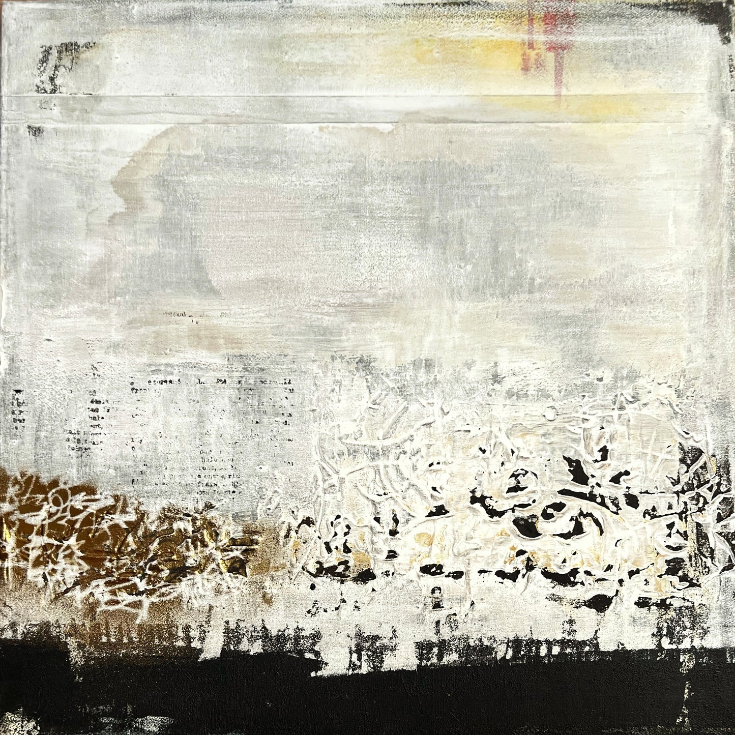 Silent Relief | Original Minimalist Abstract Painting 40 × 40 cm | Sergio Aranda