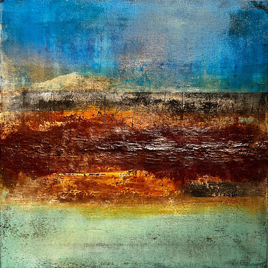 Terra Incognita | Original Textured Abstract Painting 20 × 20" inches | Sergio Aranda
