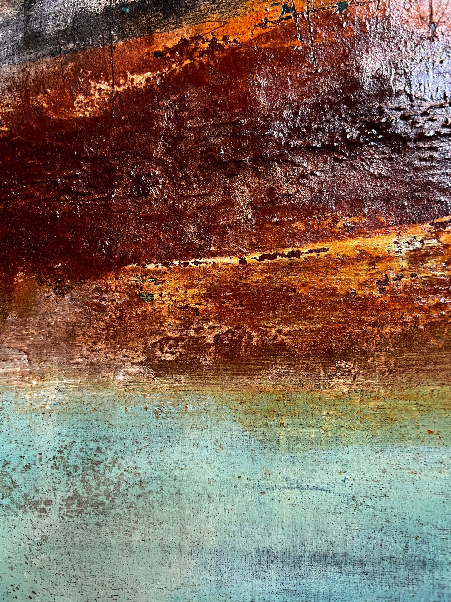 Terra Incognita | Original Textured Abstract Painting 20 × 20" inches | Sergio Aranda