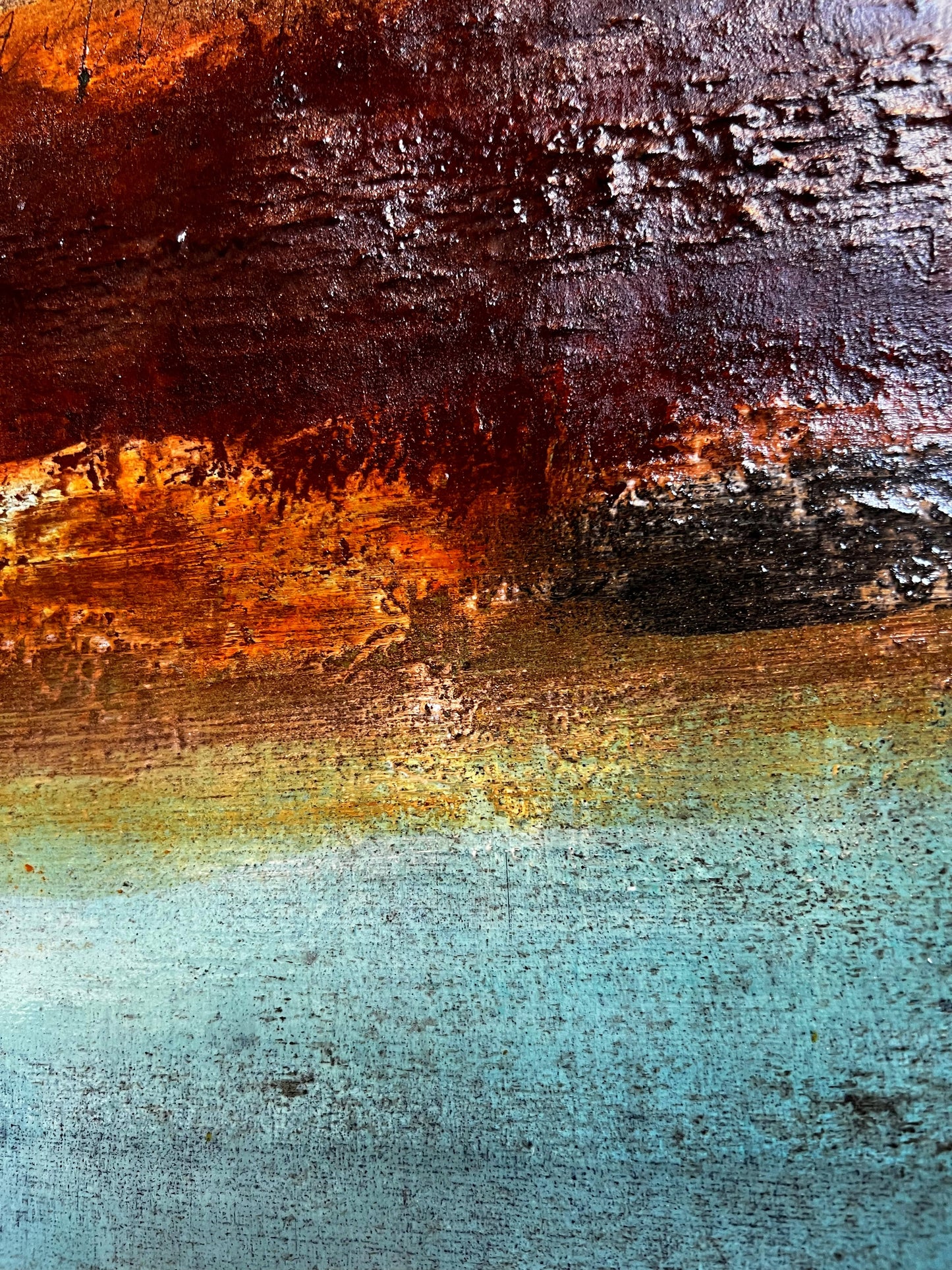 Terra Incognita | Original Textured Abstract Painting 20 × 20" inches | Sergio Aranda
