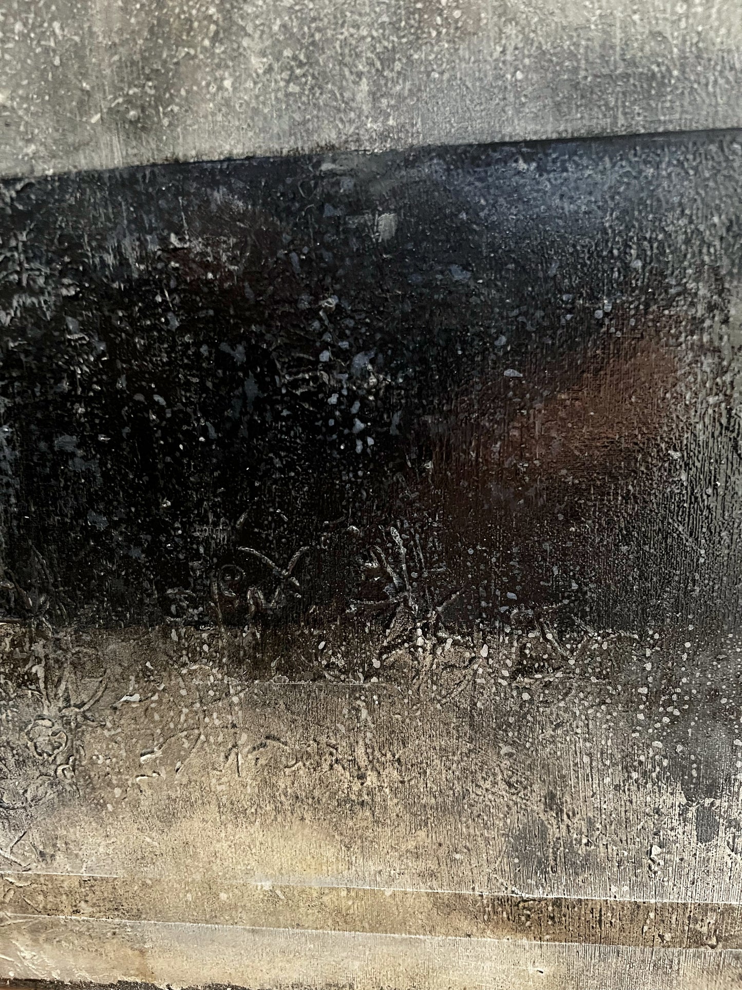 Ground State – Original Contemporary Textured Mixed Media Painting | 39.4 × 31.9 × 0.6 in | Sergio Aranda
