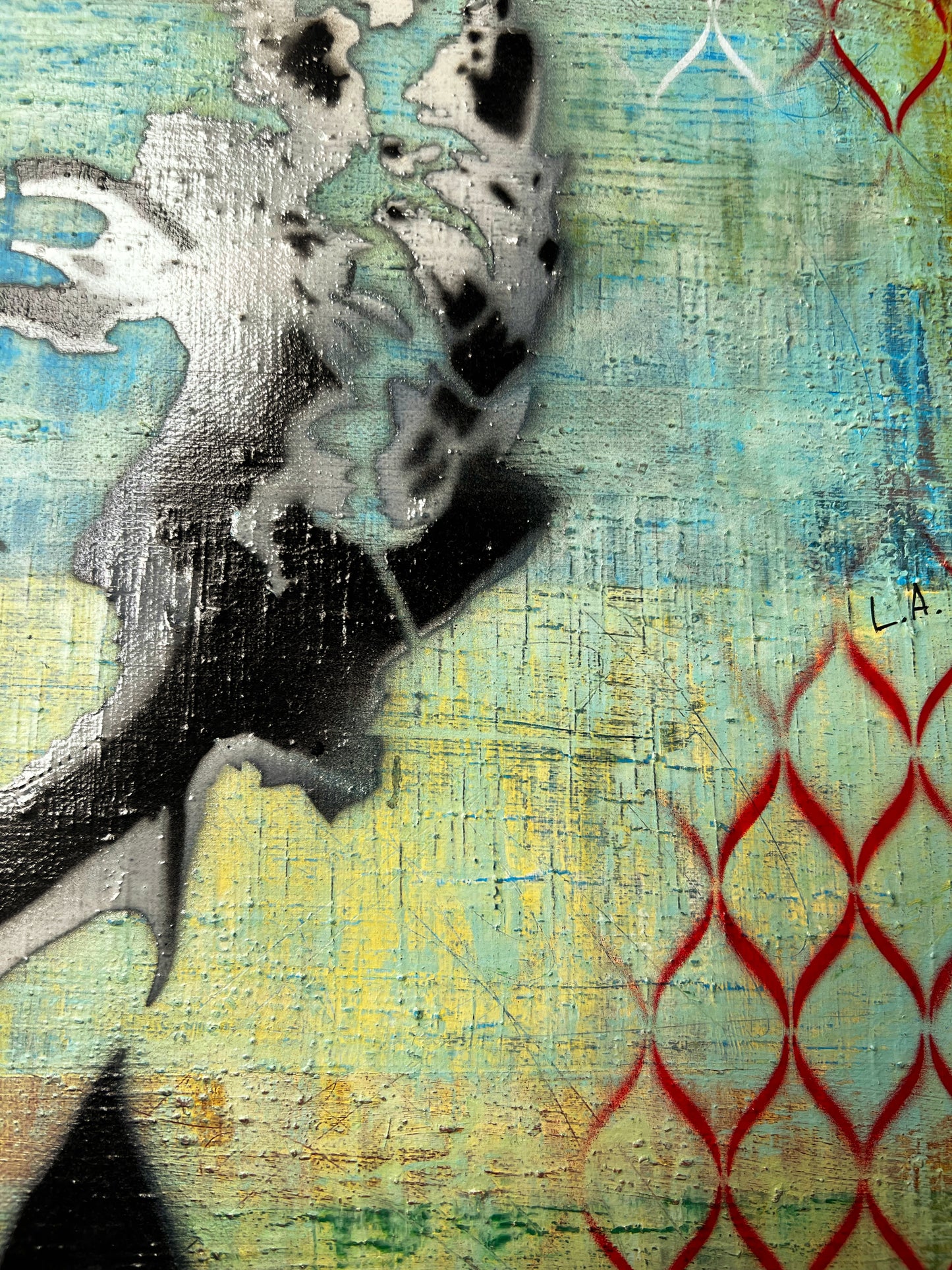 No. 5 – Original Contemporary Mixed Media Painting by Sergio Aranda