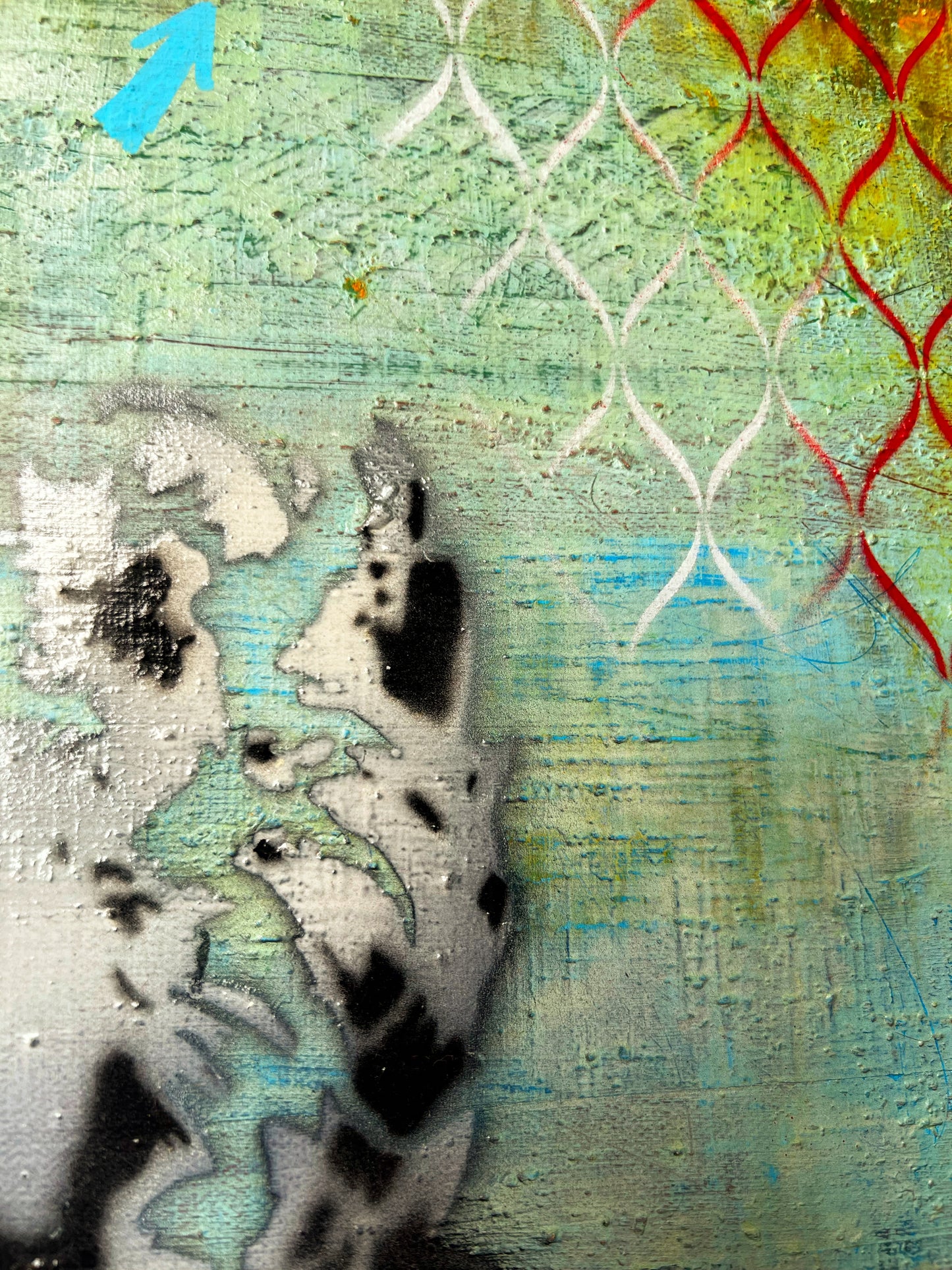 No. 5 – Original Contemporary Mixed Media Painting by Sergio Aranda