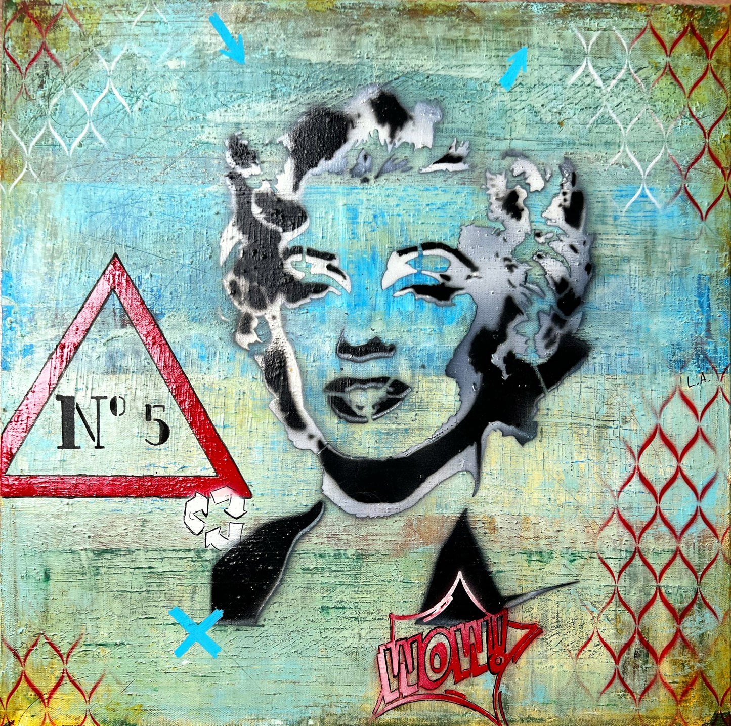 No. 5 – Original Contemporary Mixed Media Painting by Sergio Aranda