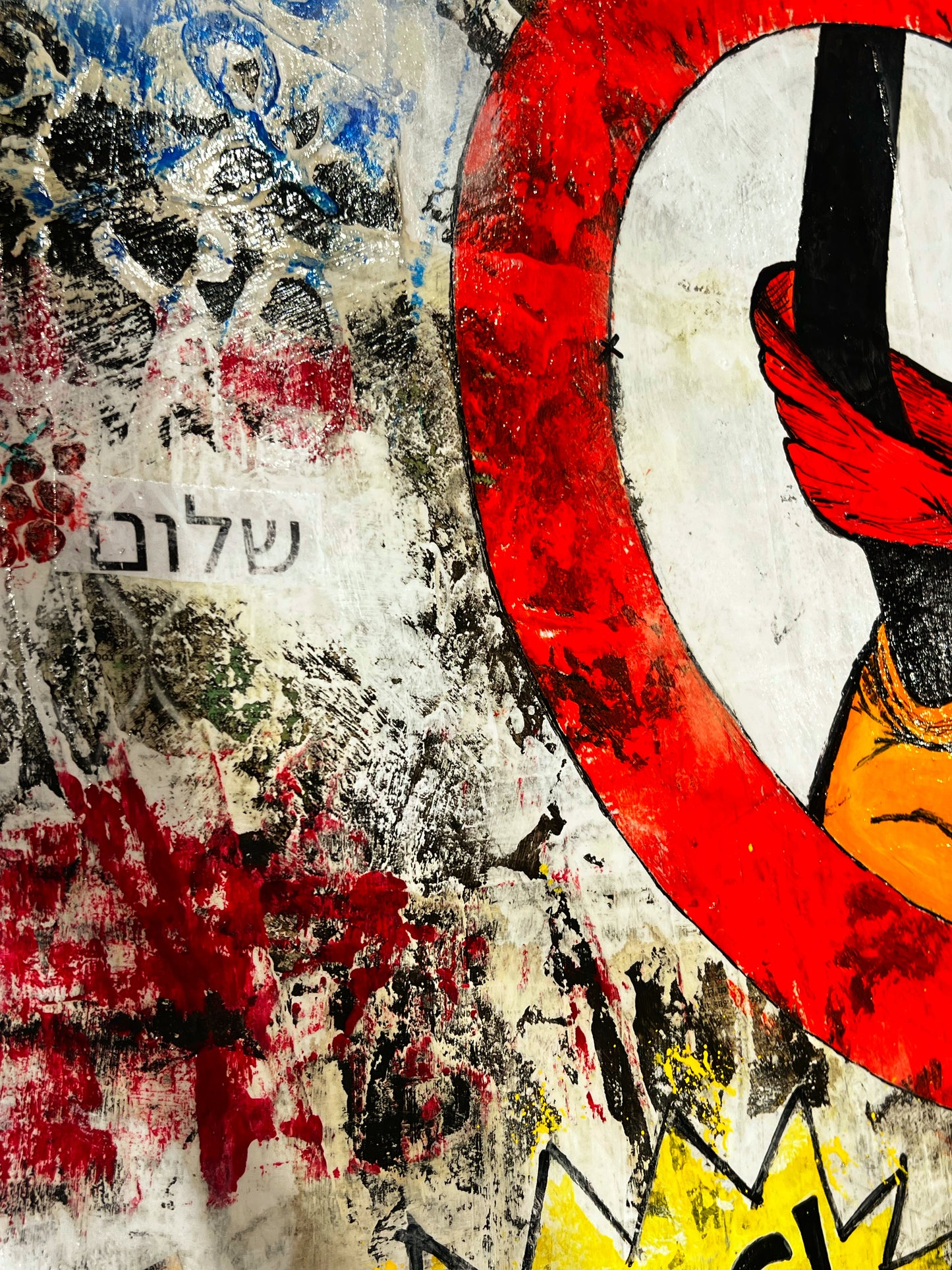 Not Today | Original Neo Pop Art Painting on Wood Panel | Sergio Aranda