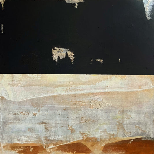 Silent Horizon – Original Serene Earthy Minimalist Textured Painting | 20x20”