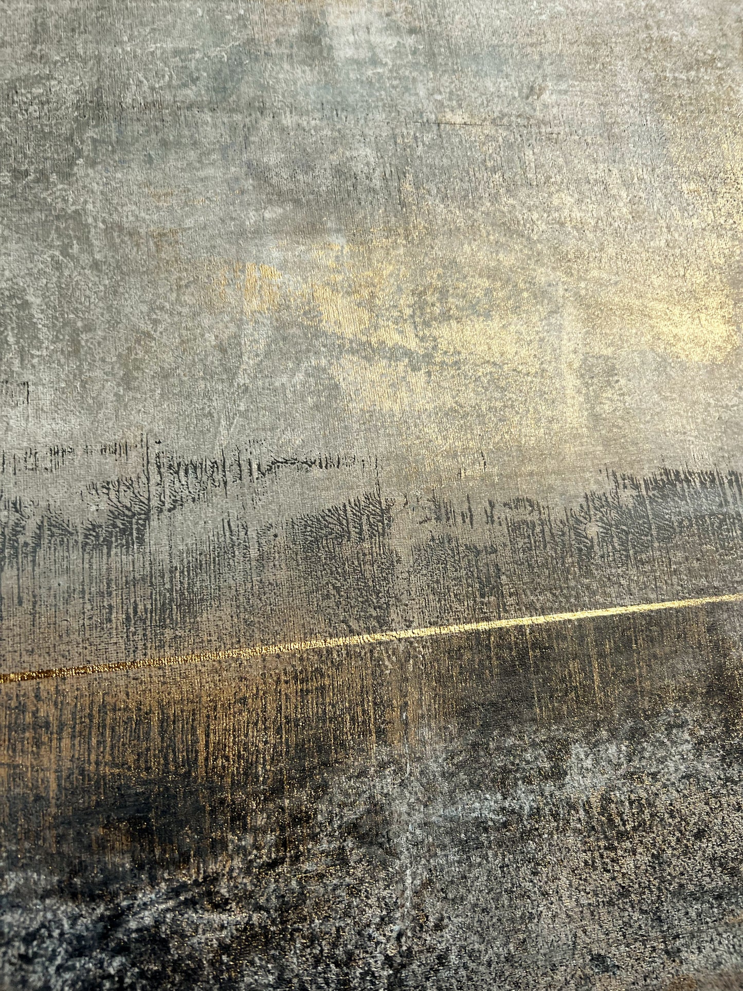 Aureum | Original Abstract Mixed Media Painting by Sergio Aranda