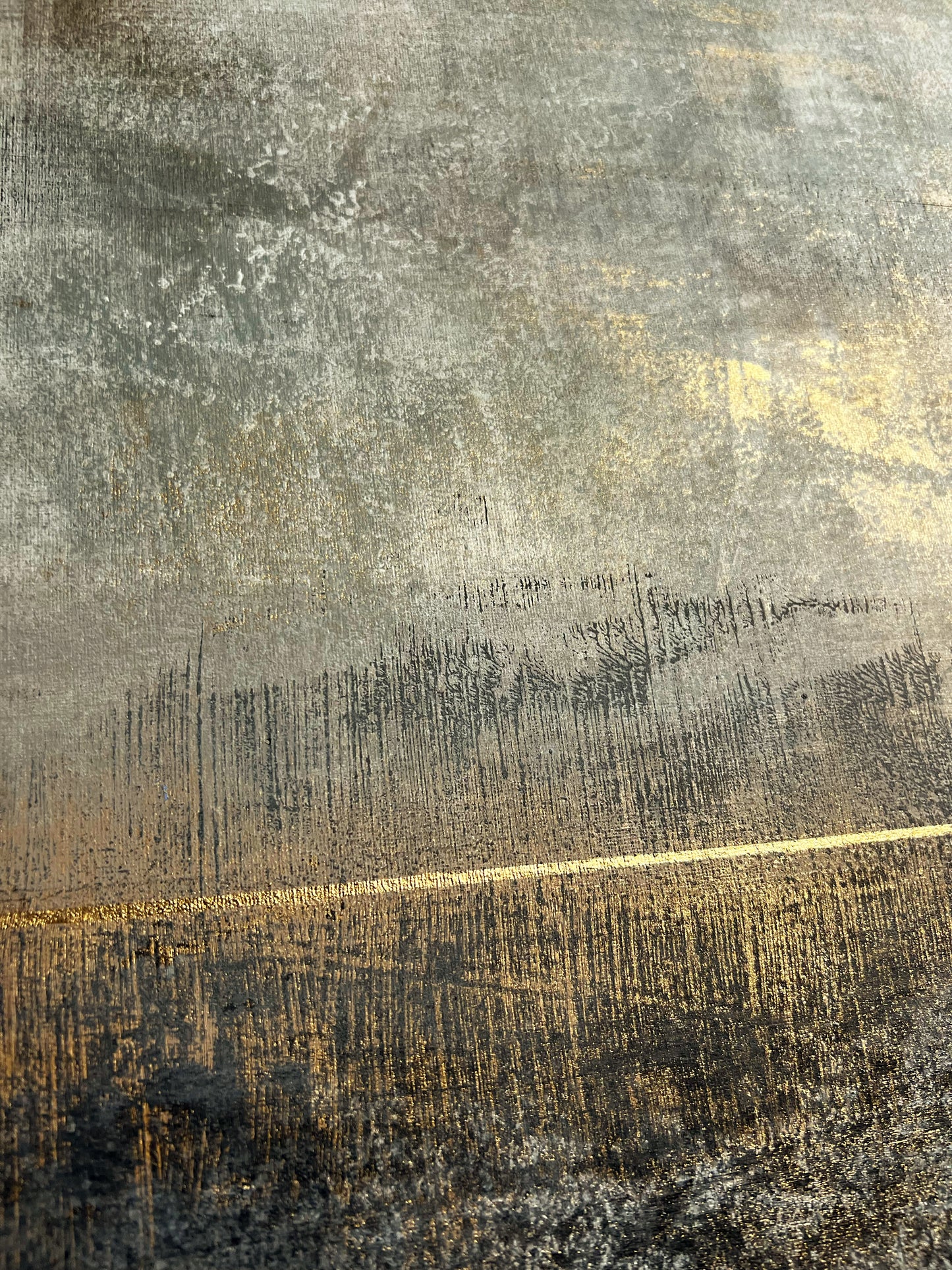 Aureum | Original Abstract Mixed Media Painting by Sergio Aranda