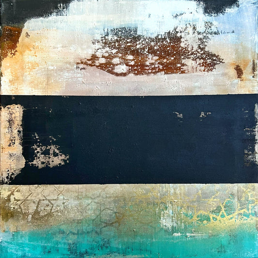 Emotional Memory of the Alhambra – Original Earthy Textured Painting | 20x20”