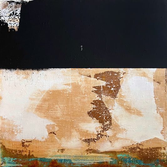 Erosion of Balance – Original Geometric Wabi-Sabi Textured Painting | 20x20"