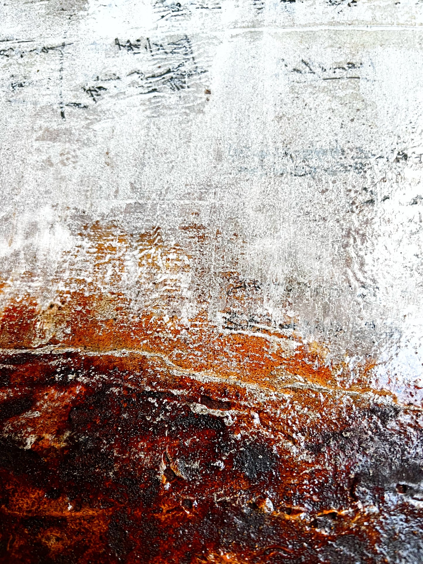 Rust & Gold | Original Textured Abstract Art | Sergio Aranda