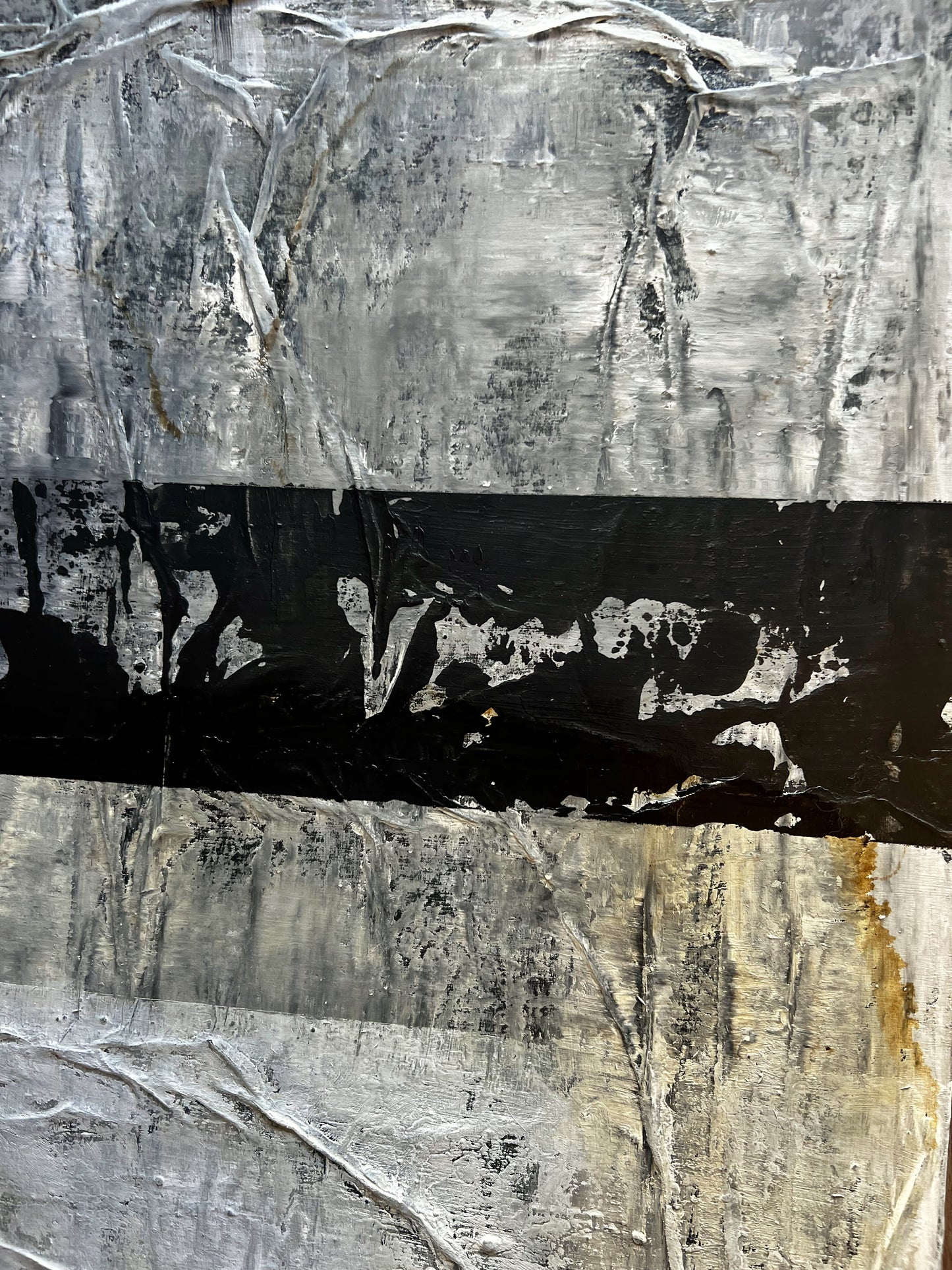 Linear Sediments – Original Wabi-Sabi Layers Textured Painting | 18x15" Deep Profile