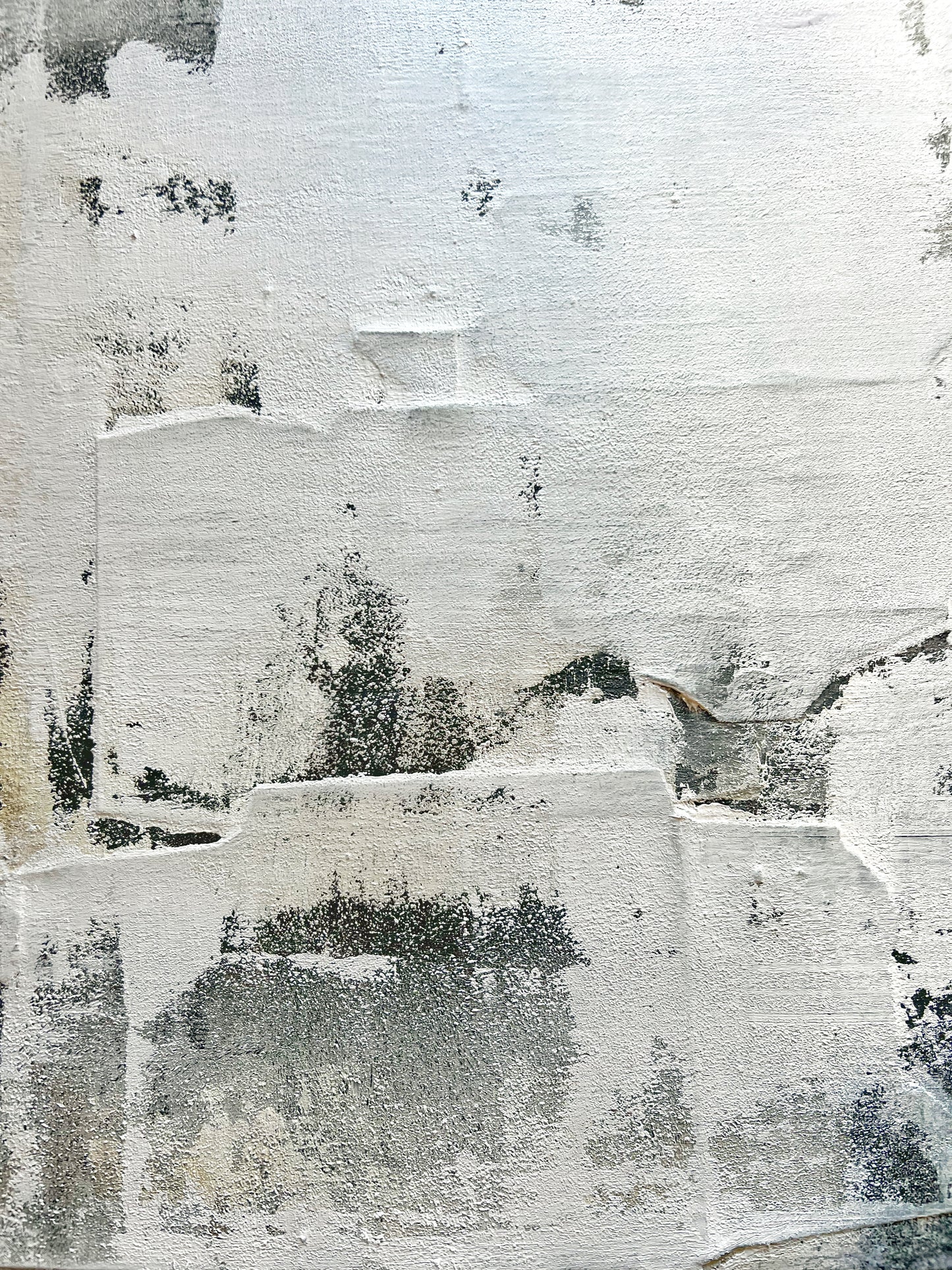 Green as Origin – Original Olive Green Minimalist Textured Painting | 18x15" Deep Profile