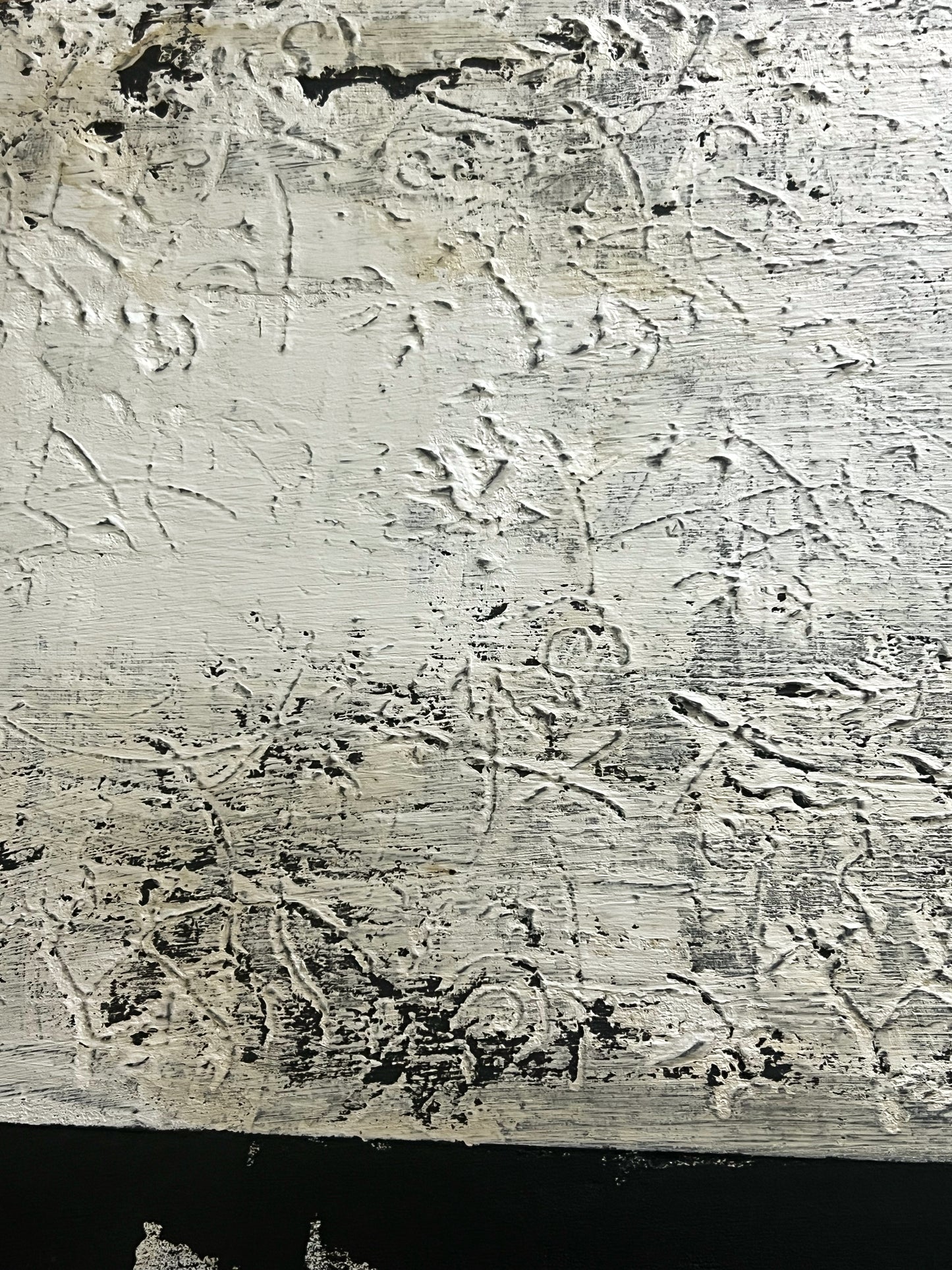 Erosion Protocol – Original Wabi-Sabi White Textured Painting | 20x20"