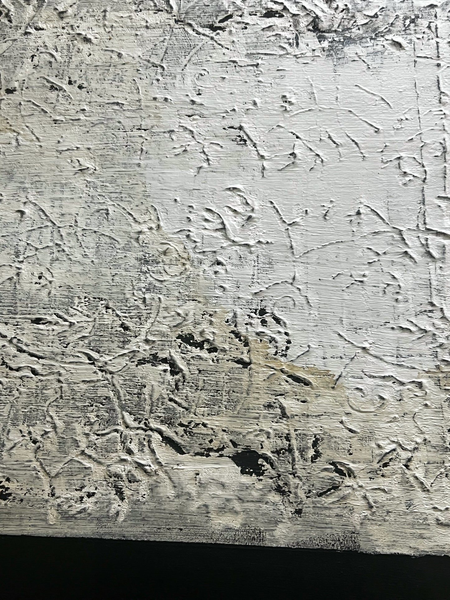 Erosion Protocol – Original Wabi-Sabi White Textured Painting | 20x20"