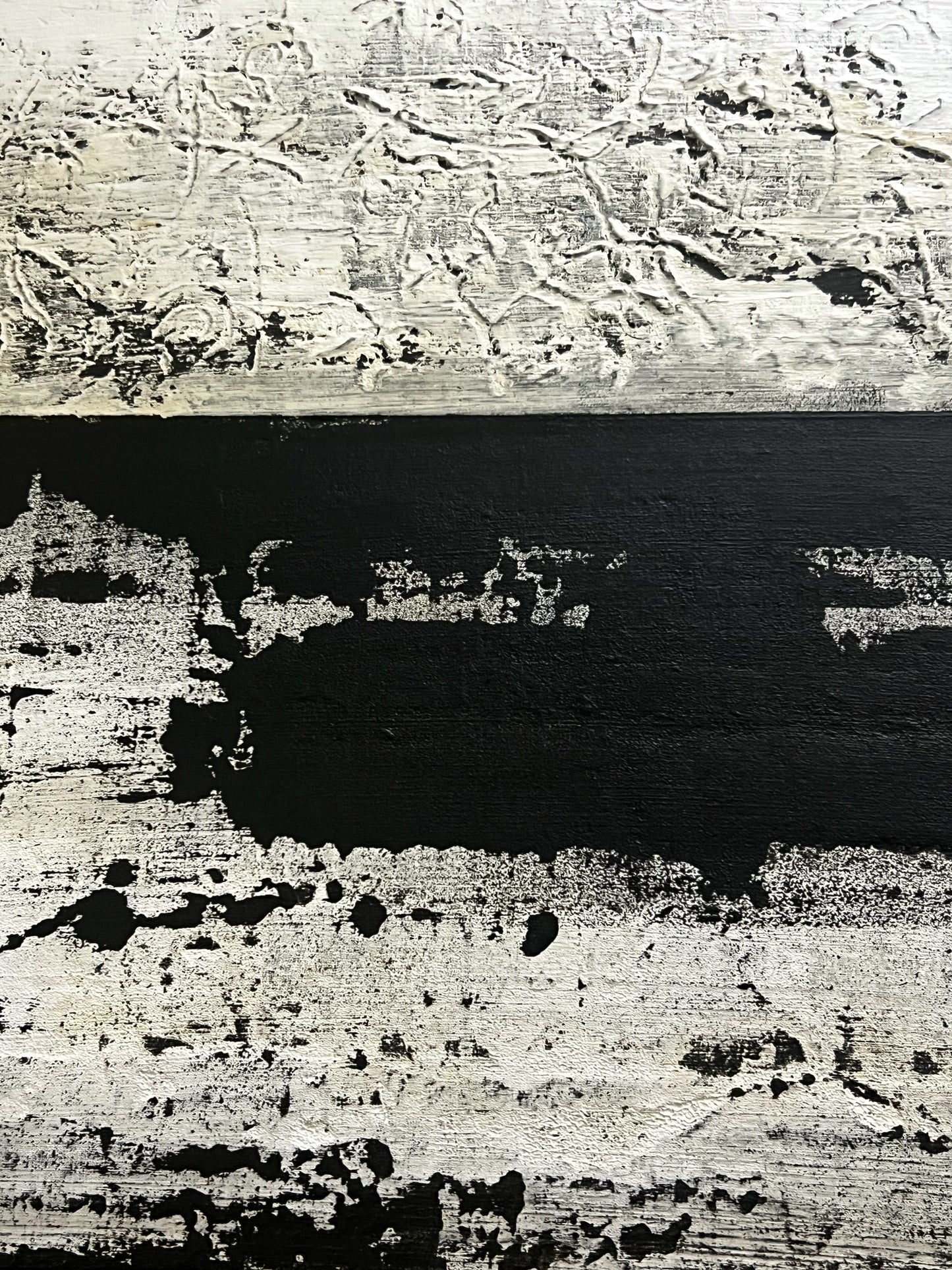 Erosion Protocol – Original Wabi-Sabi White Textured Painting | 20x20"