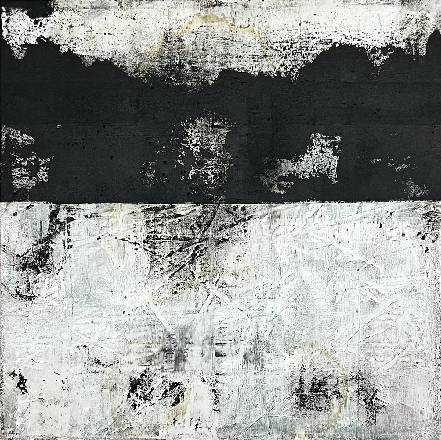 The Patience of Stone – Original Earthy Minimalist Textured Painting | 20x20"
