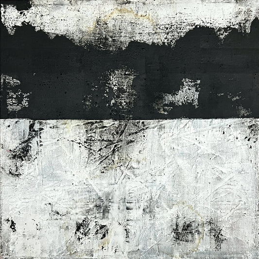 The Patience of Stone – Original Earthy Minimalist Textured Painting | 20x20"