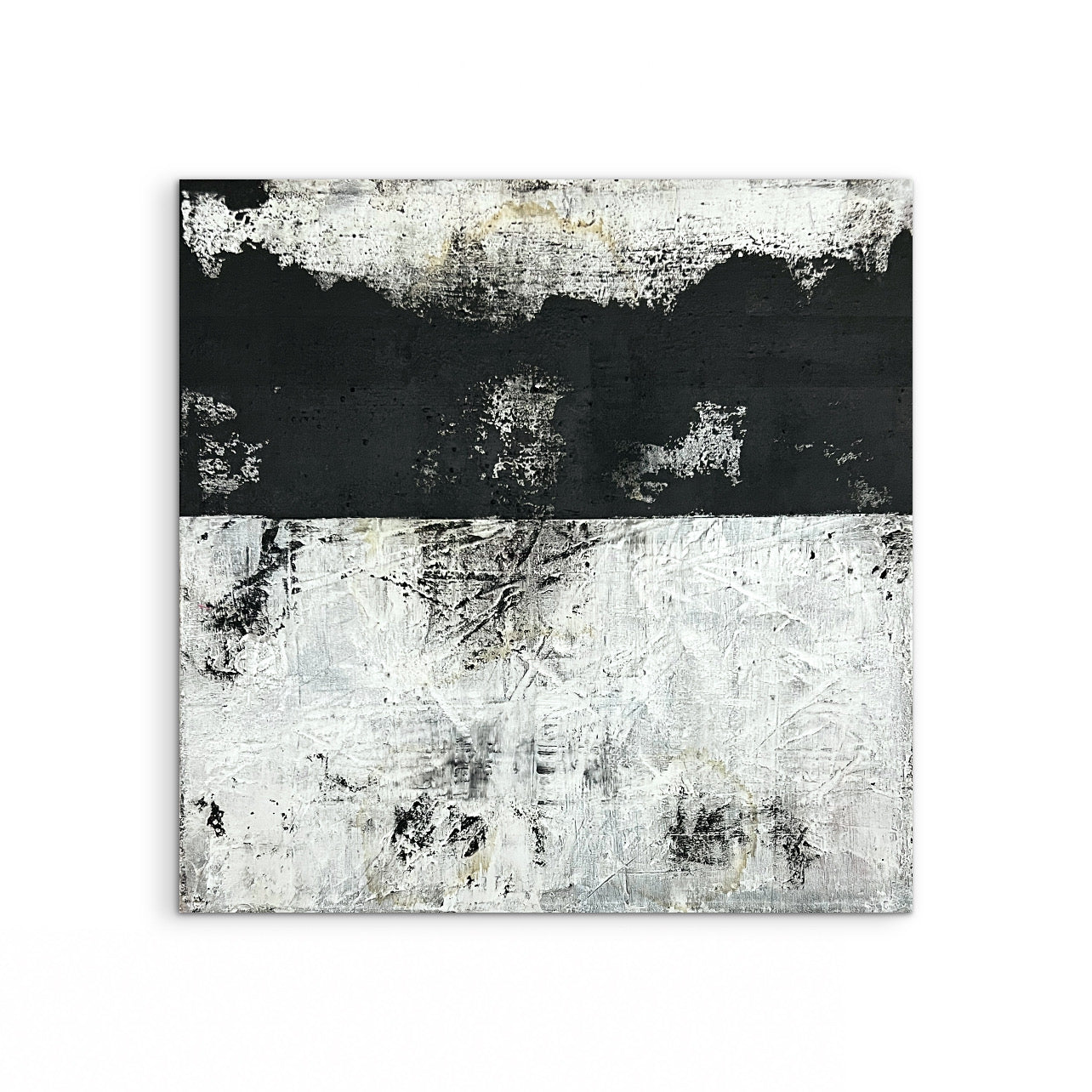 The Patience of Stone – Original Earthy Minimalist Textured Painting | 20x20"