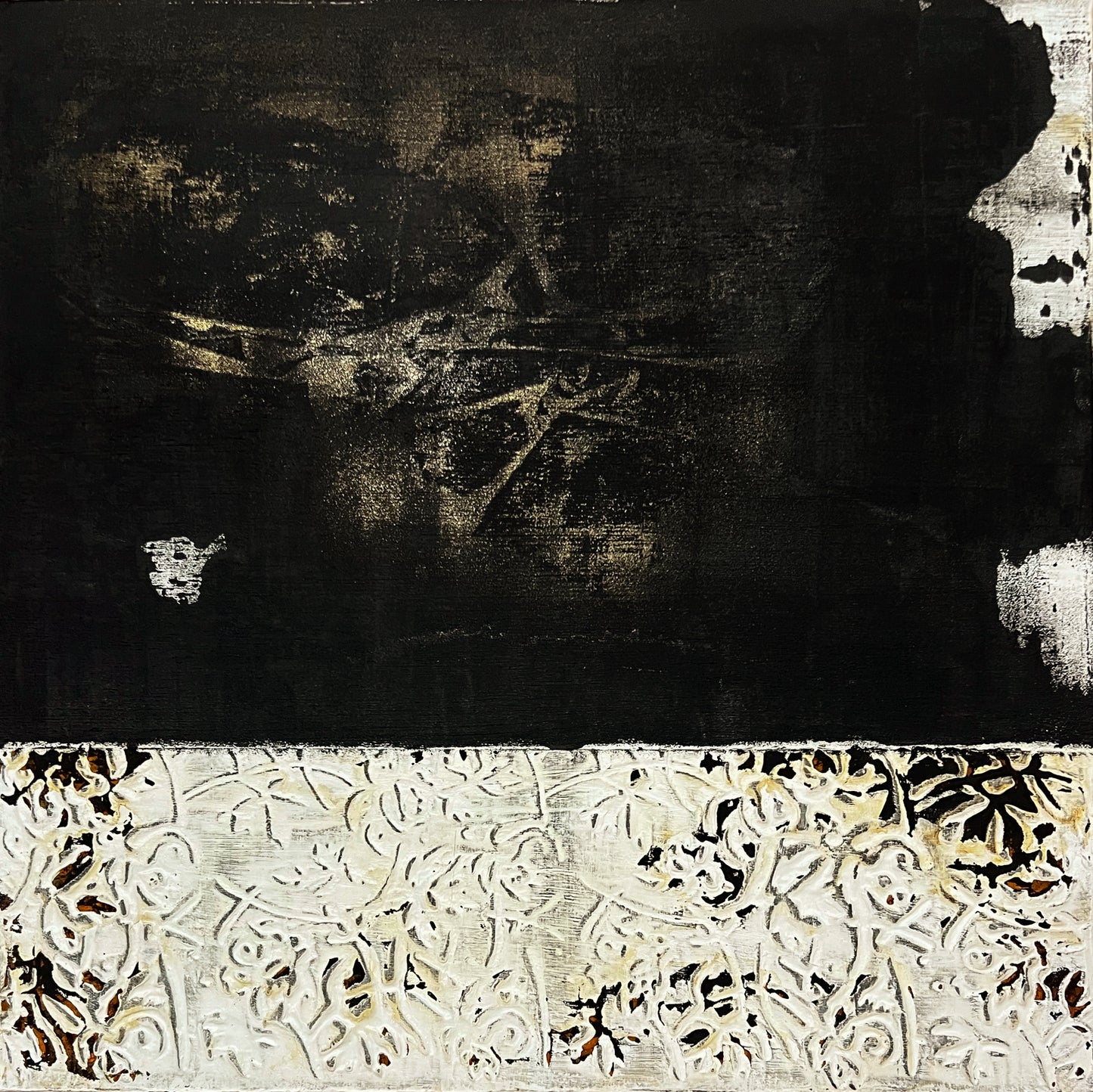 Palau – Original Architectural Wabi-Sabi Heavy Textured Painting | 20x20"