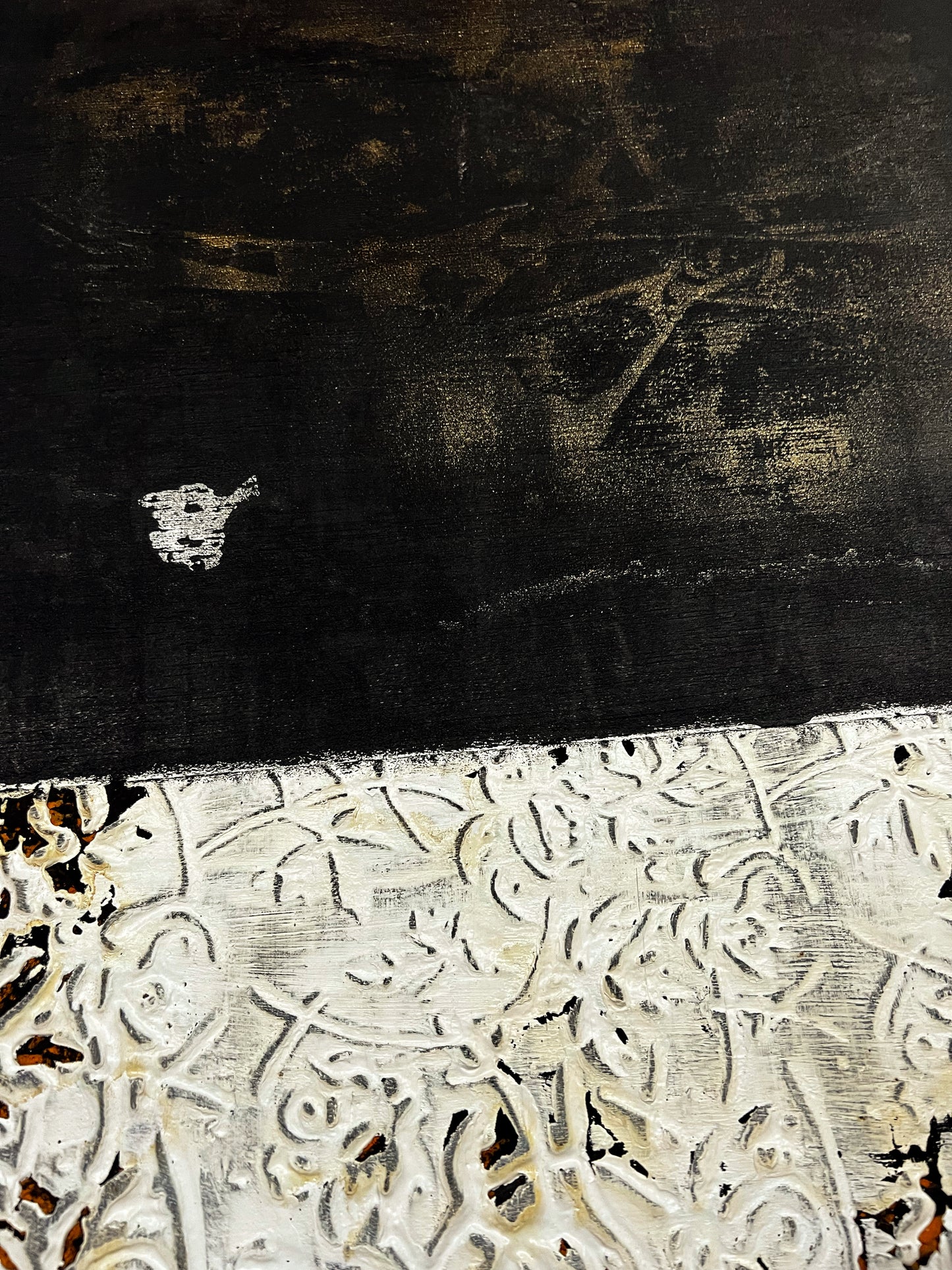 Palau – Original Architectural Wabi-Sabi Heavy Textured Painting | 20x20"