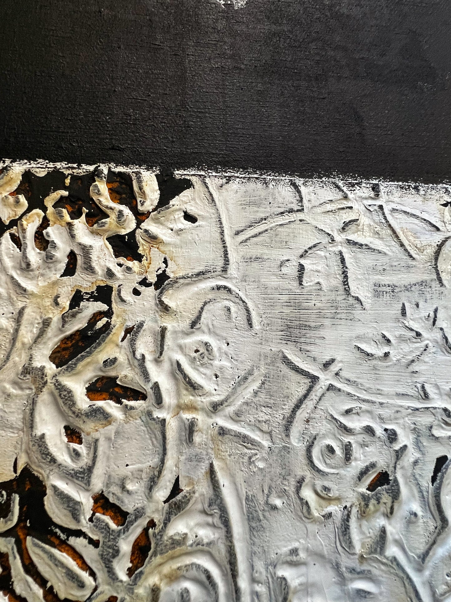 Palau – Original Architectural Wabi-Sabi Heavy Textured Painting | 20x20"