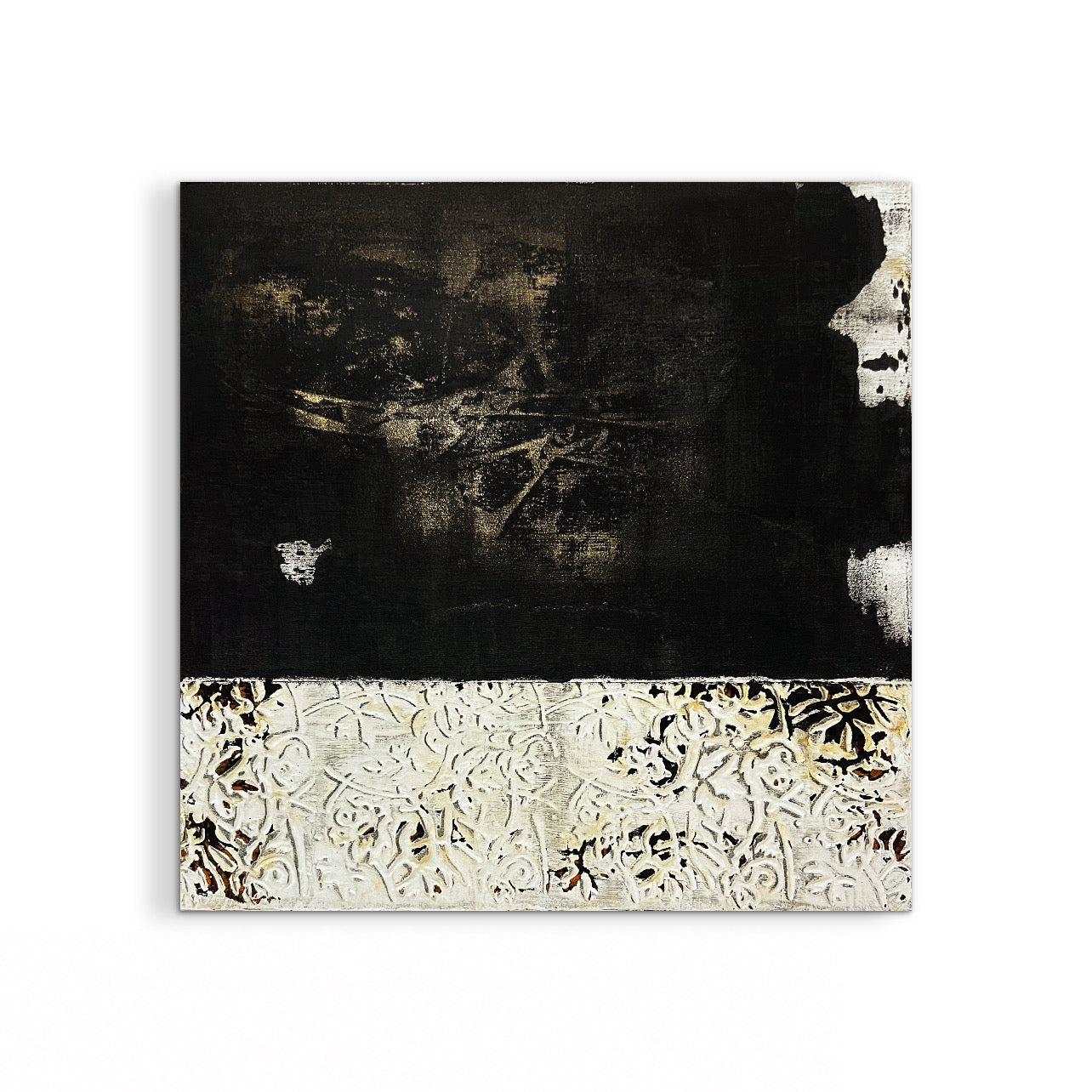 Palau – Original Architectural Wabi-Sabi Heavy Textured Painting | 20x20"