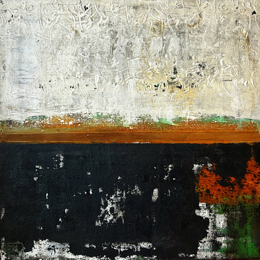 Memory in Patterns – Original Grid Minimalist Textured Painting | 20x20”