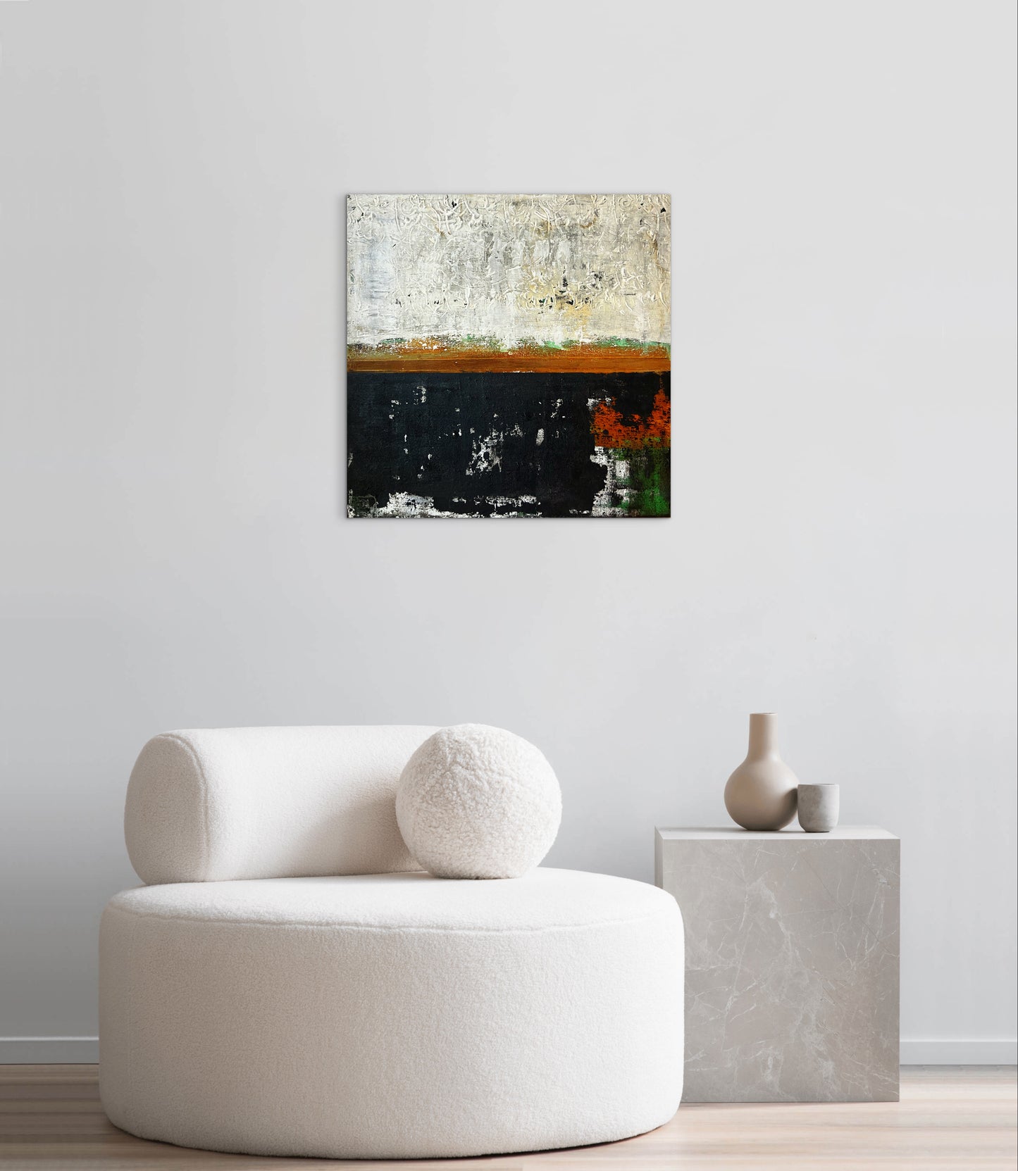 Memory in Patterns – Original Grid Minimalist Textured Painting | 20x20”
