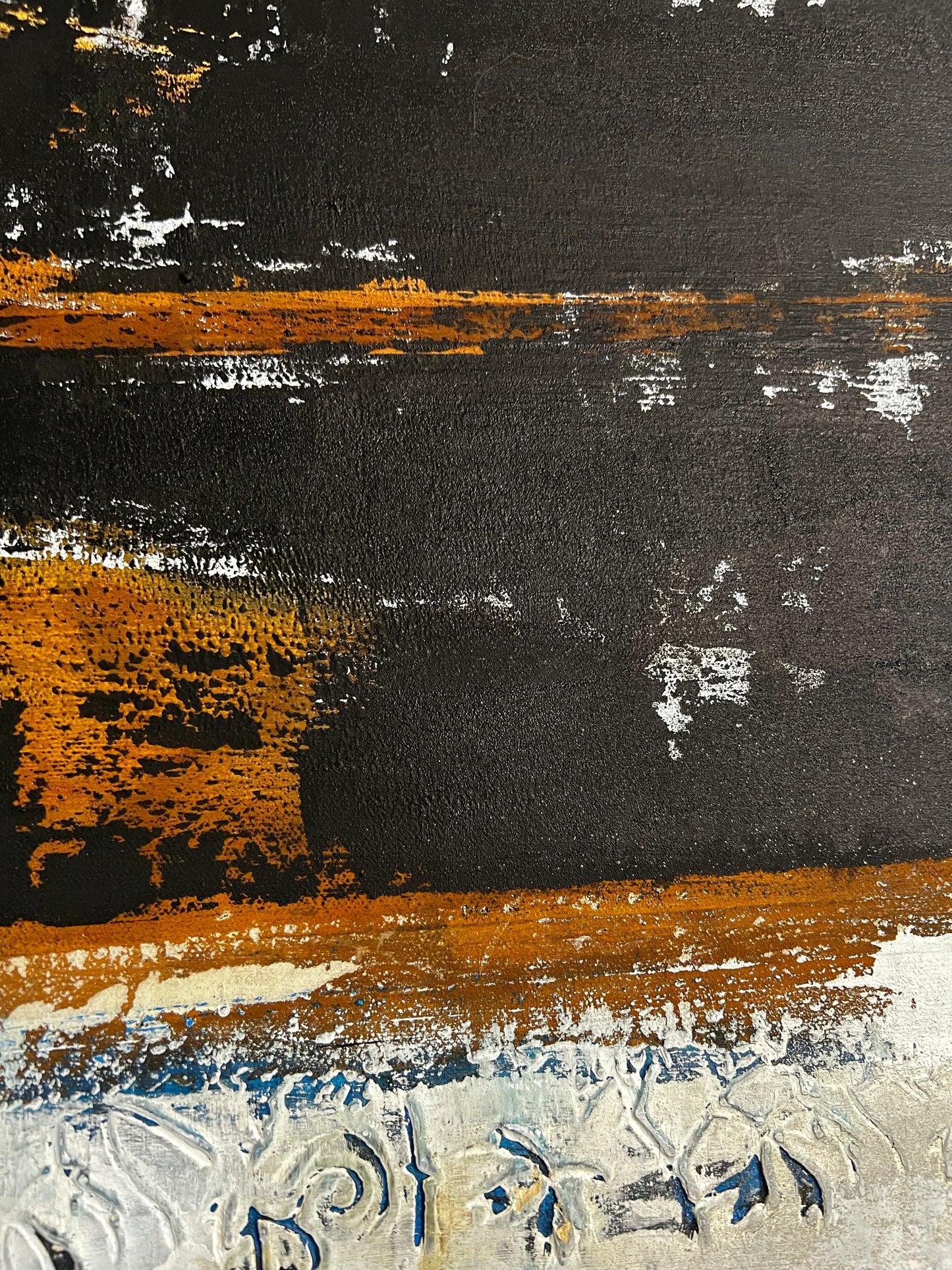 Intervals of Rust – Original Industrial Rust Heavy Textured Painting | 20x20"