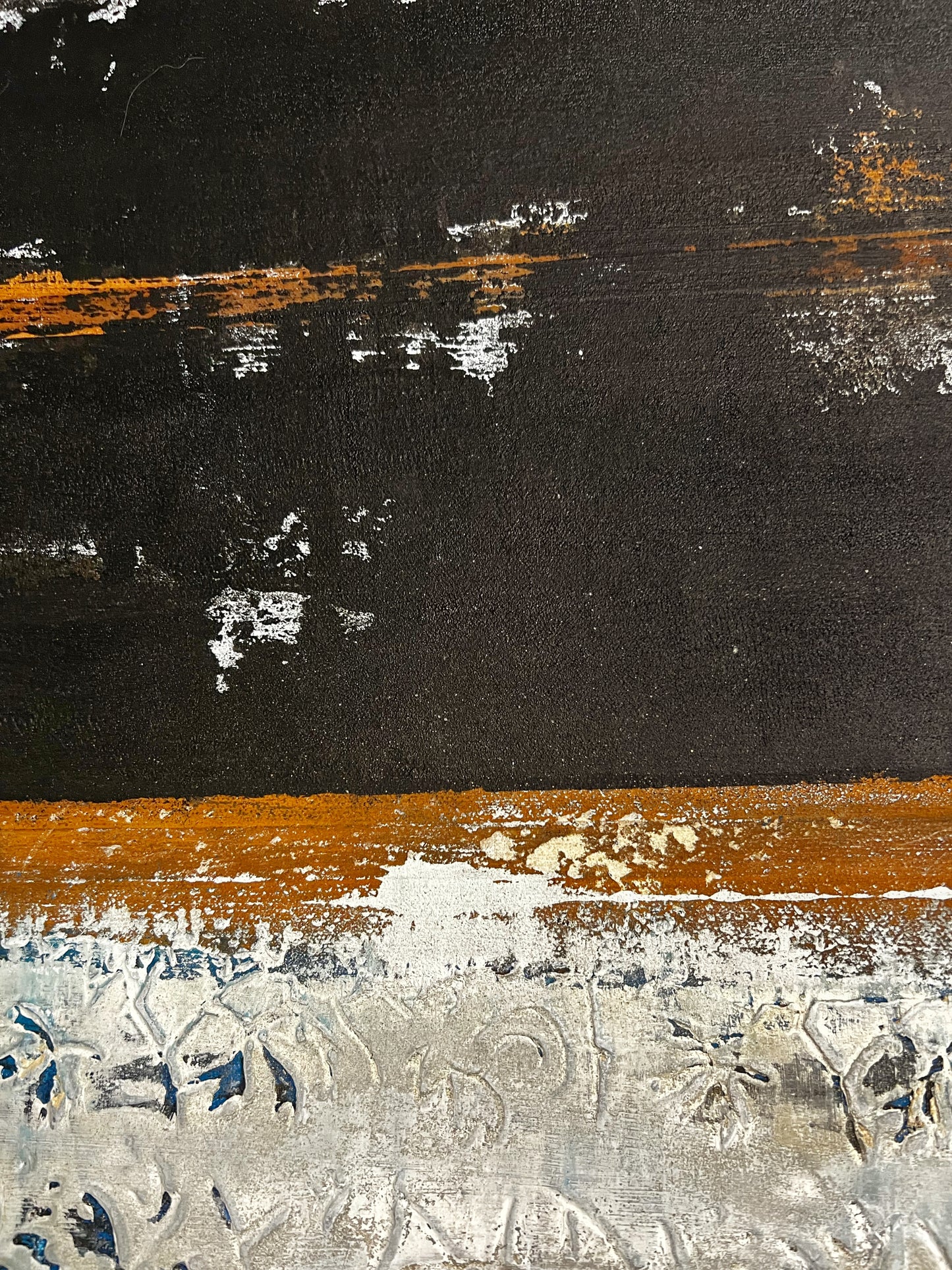 Intervals of Rust – Original Industrial Rust Heavy Textured Painting | 20x20"