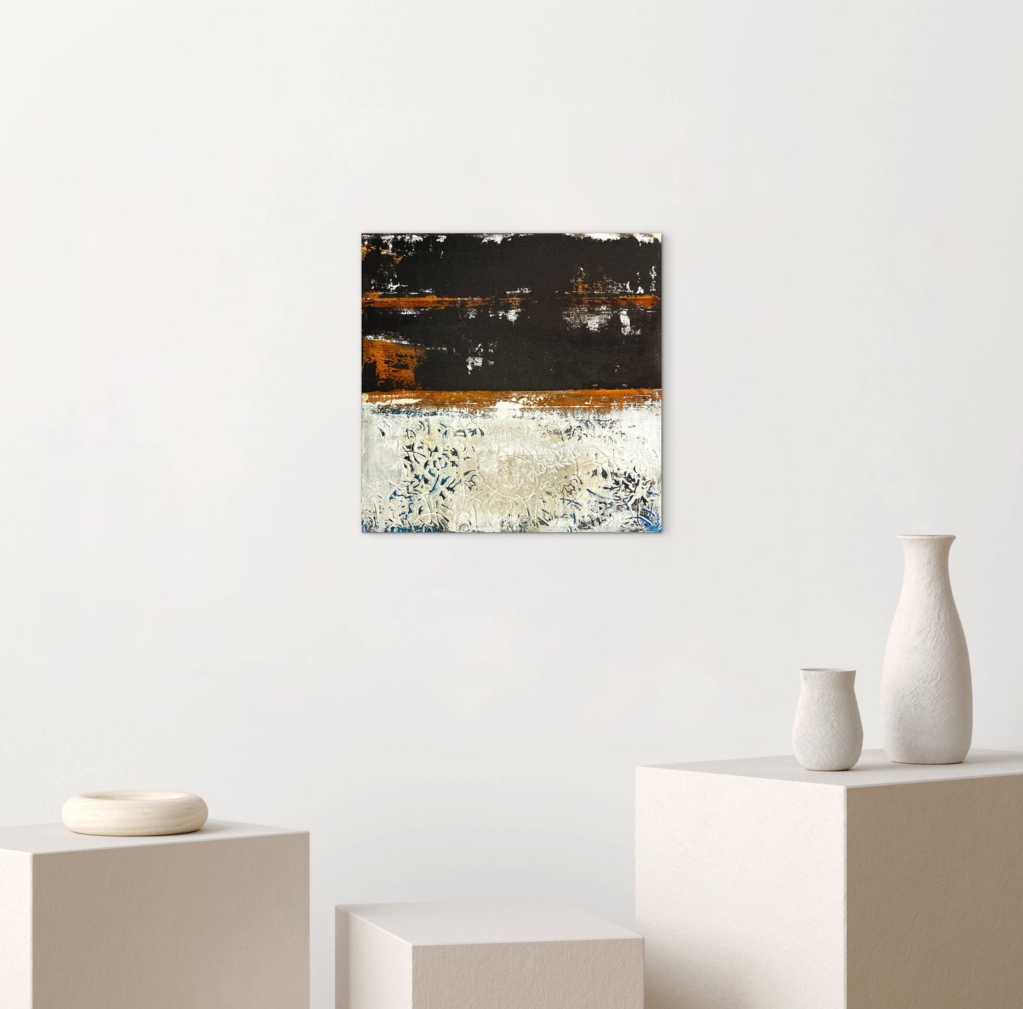Intervals of Rust – Original Industrial Rust Heavy Textured Painting | 20x20"