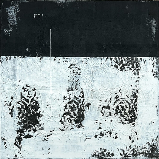 Relief of Absence – Original Wabi-Sabi Negative Space Painting | 20x20”