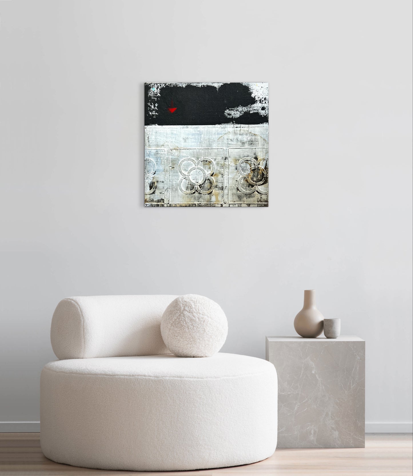 Campoamor – Original Barcelona Panot Urban Textured Painting | 16x16”