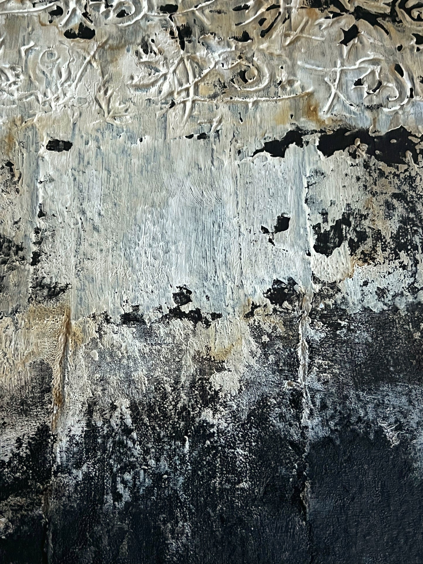 Altamira – Original Primitive Earthy Textured Painting | 18x15” Deep Profile
