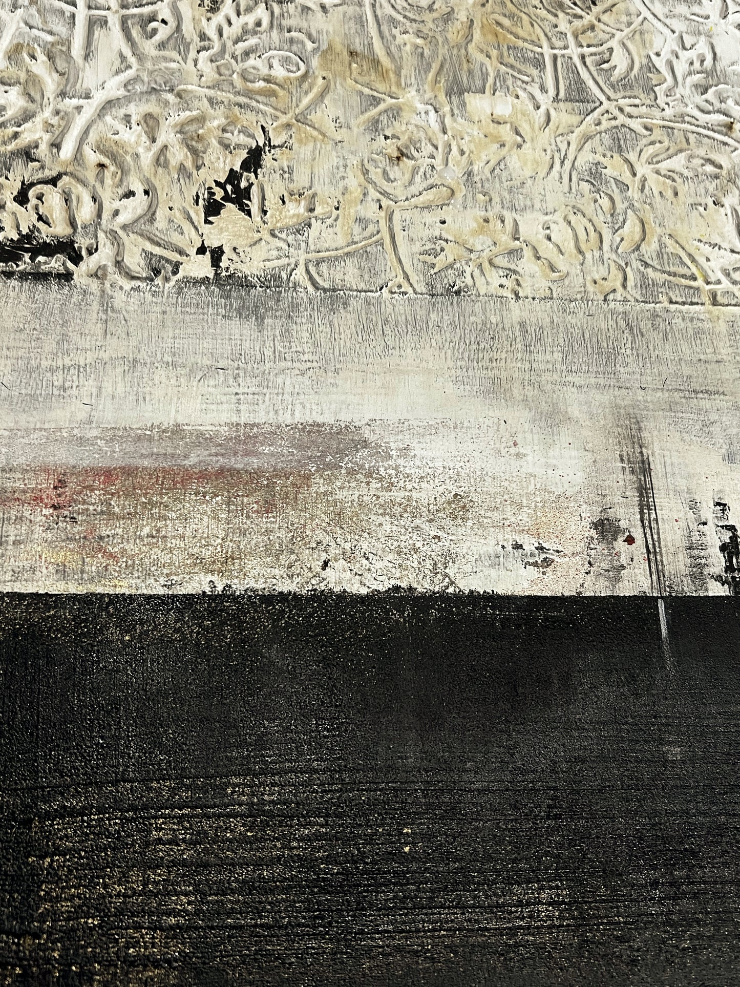Strata of Silence – Original Wabi-Sabi Layers Textured Painting | 16x16"