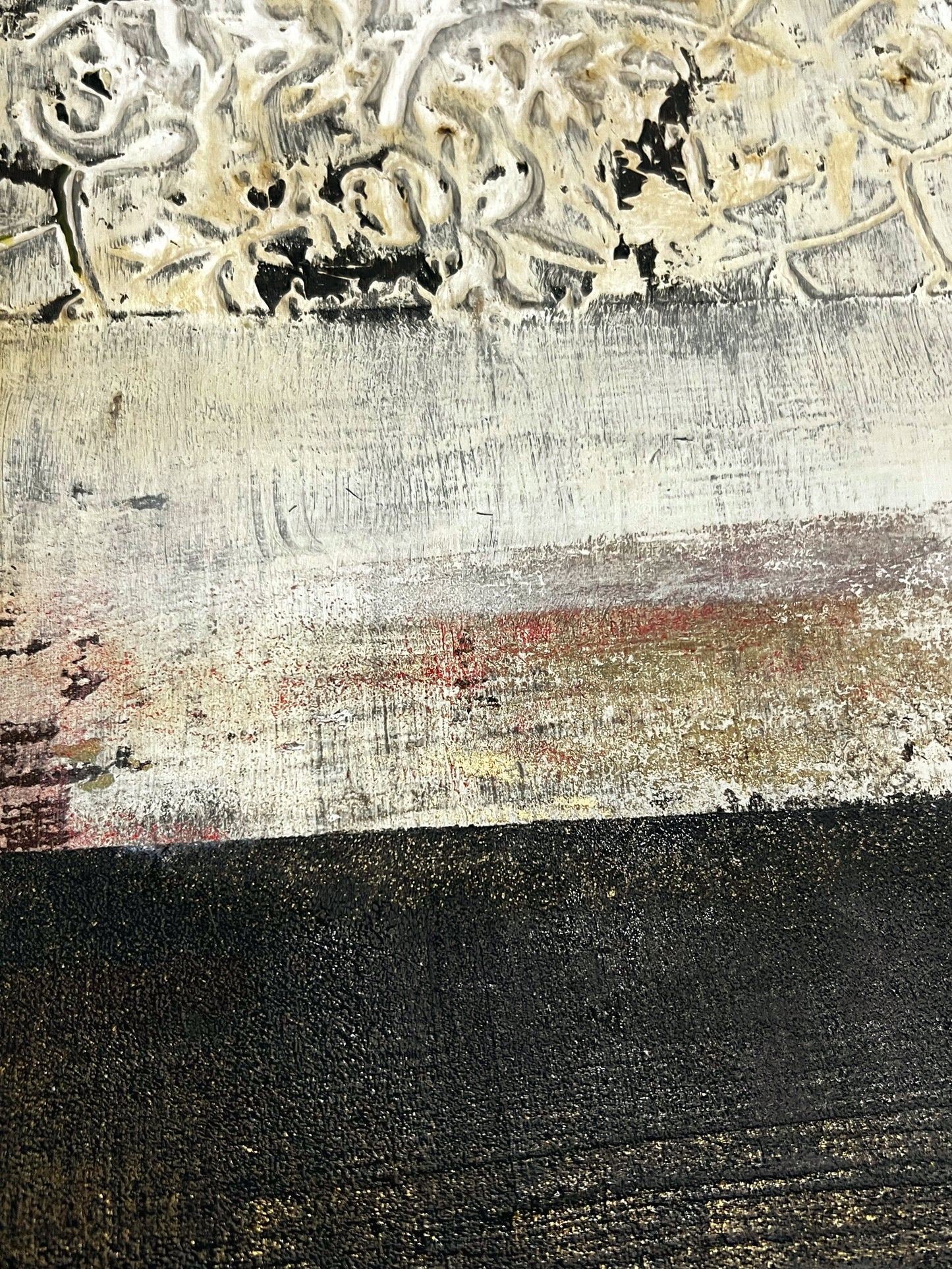 Strata of Silence – Original Wabi-Sabi Layers Textured Painting | 16x16"