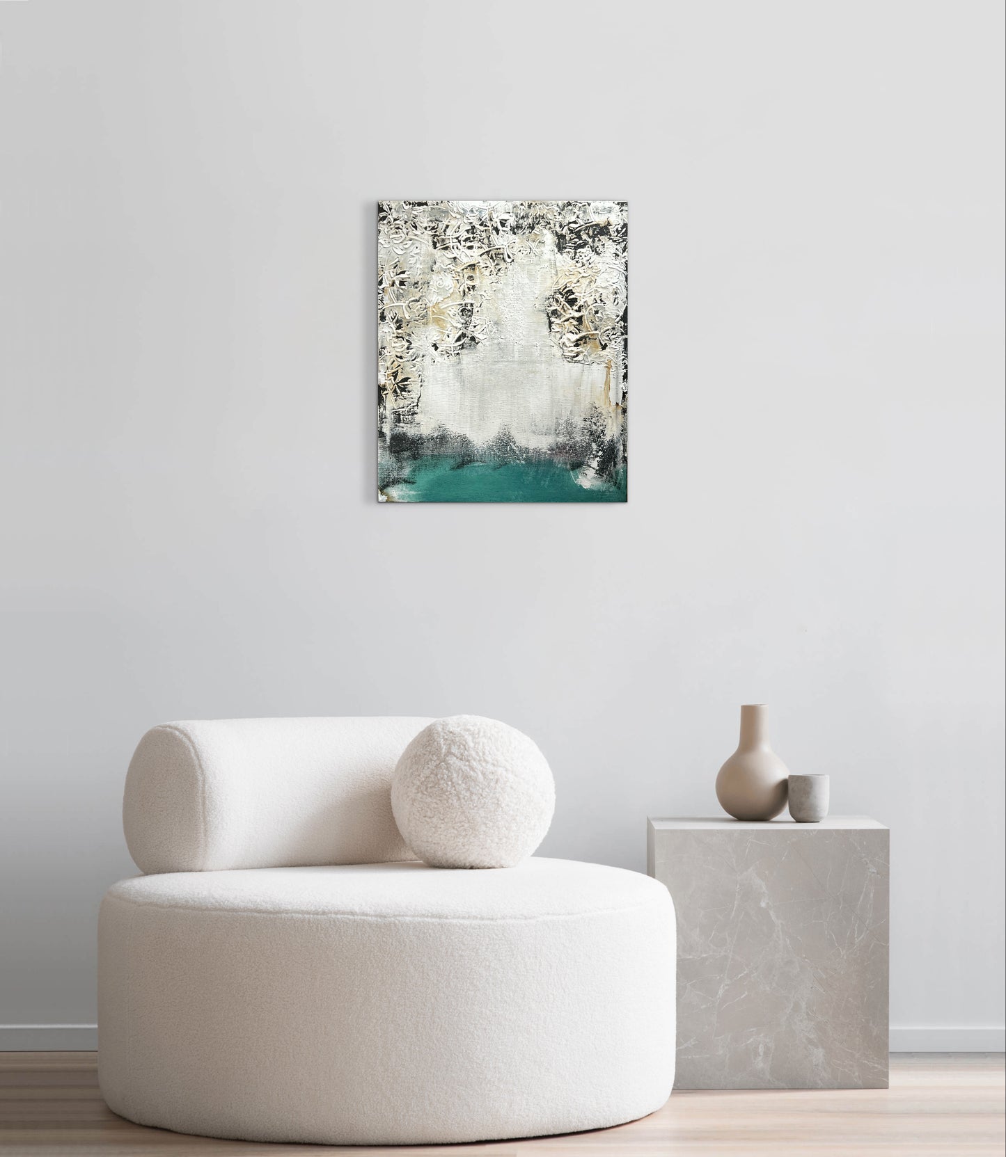 Empire Reduced to Pattern – Original Geometric Architectural Painting | 18x15" Deep Profile