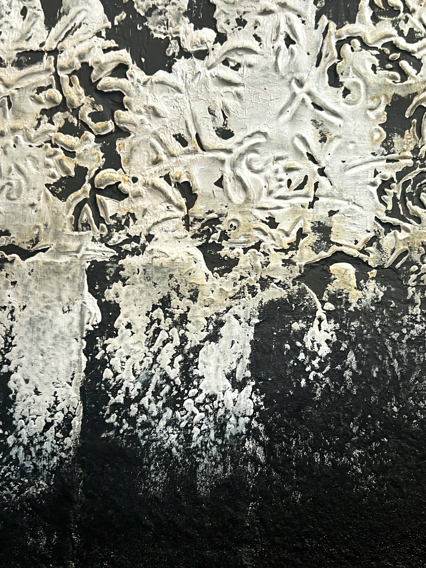 Somni d'Estuc – Original Architectural Stucco Textured Painting | 18x15" Deep Profile