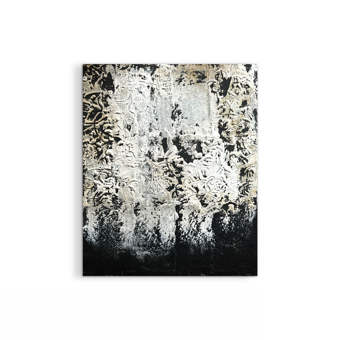 Somni d'Estuc – Original Architectural Stucco Textured Painting | 18x15" Deep Profile