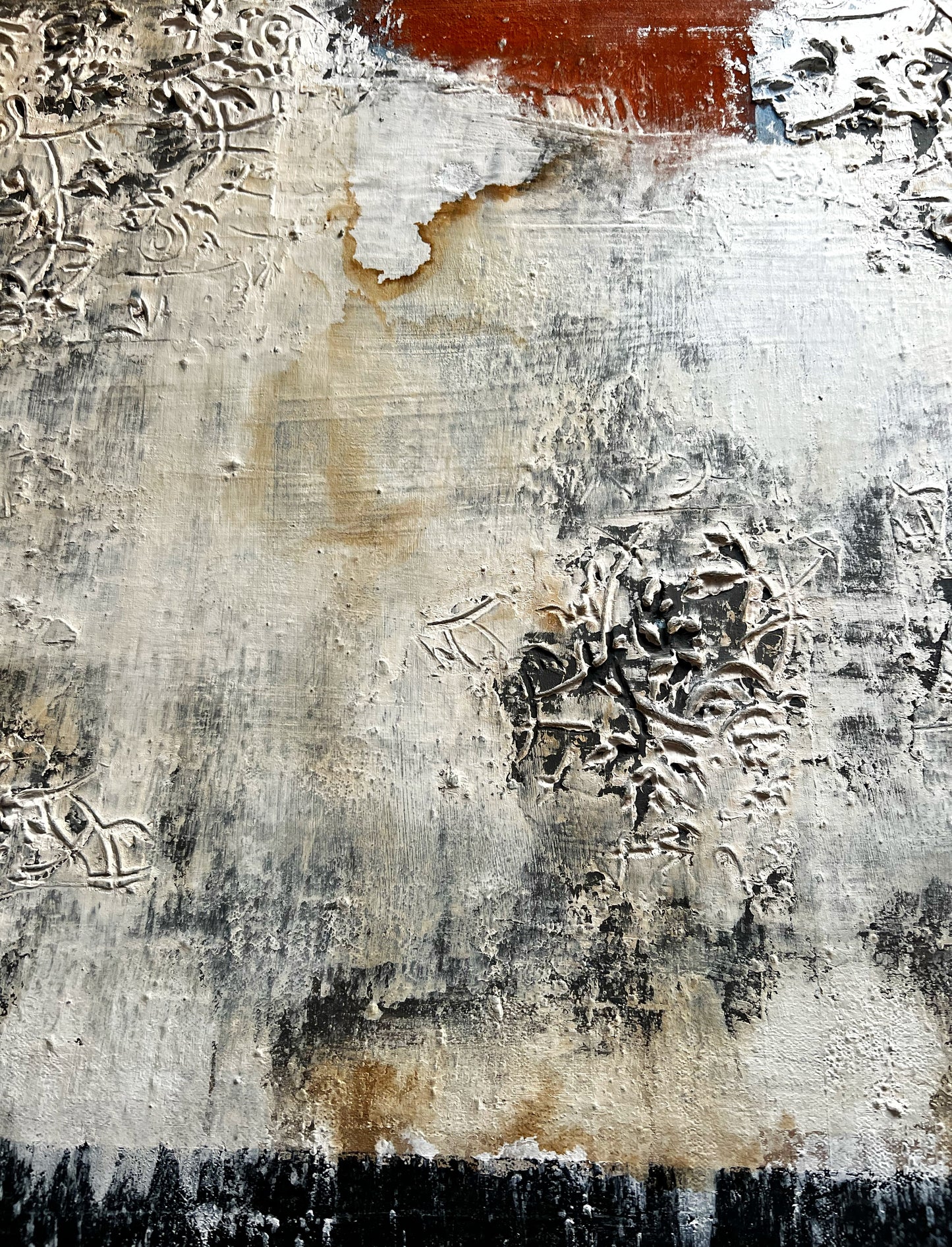 Corrosió de Somnis – Large Barcelona Architecture Inspired Textured Painting | 32x32”