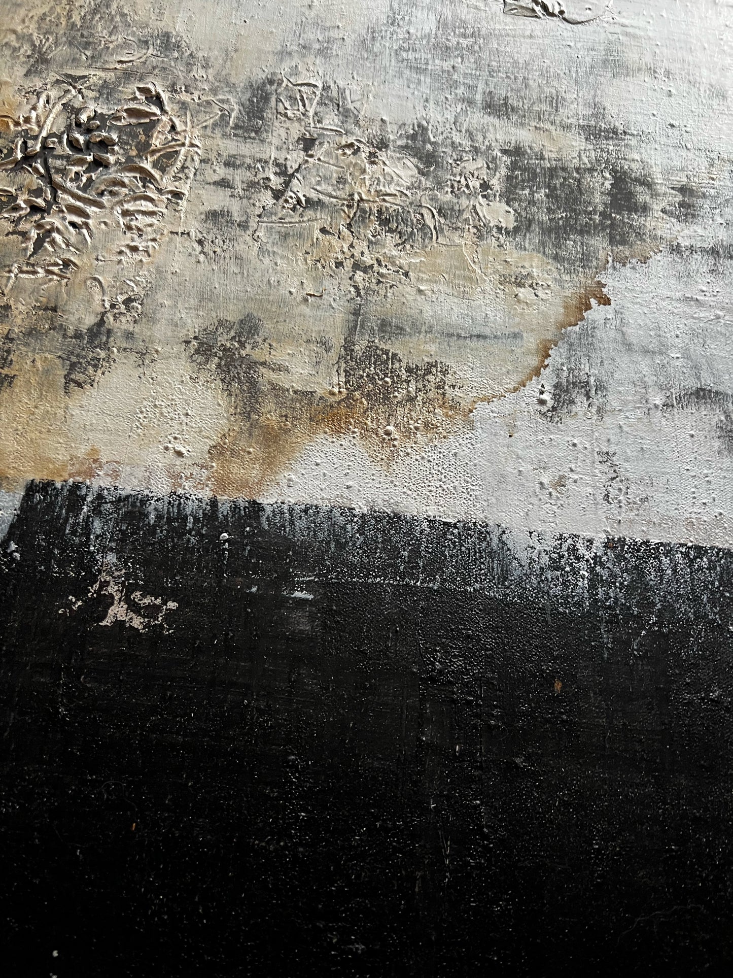 Corrosió de Somnis – Large Barcelona Architecture Inspired Textured Painting | 32x32”