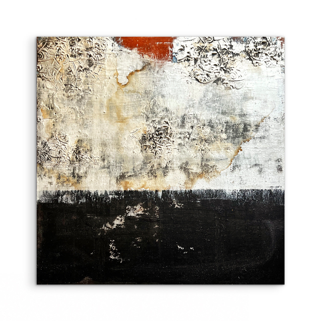 Corrosió de Somnis – Large Barcelona Architecture Inspired Textured Painting | 32x32”