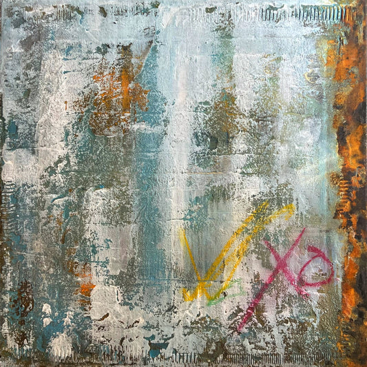 Atlantis – Original Architectural Oceanic Heavy Textured Painting | 16x16"