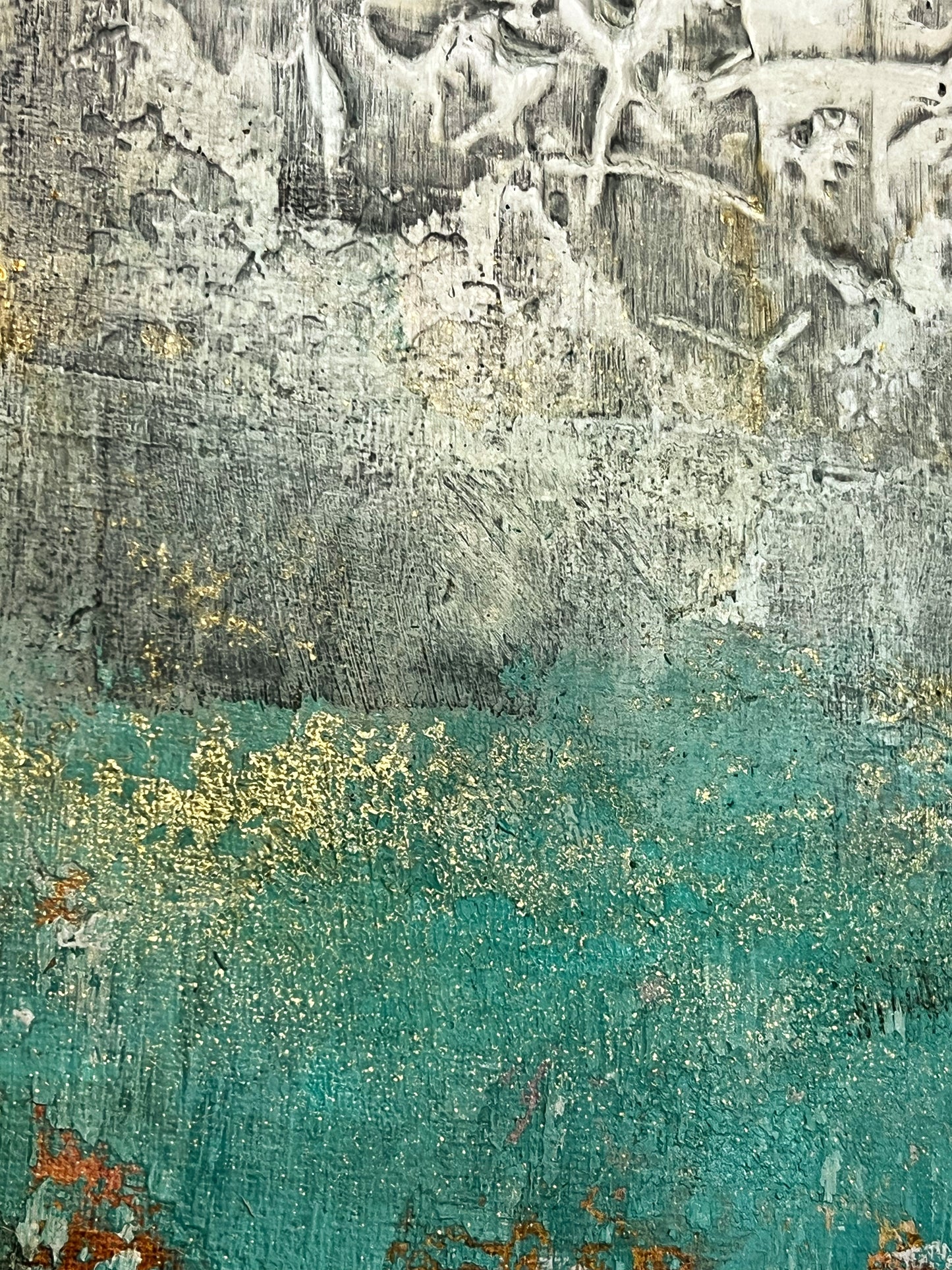 Fragment d'Eternitat – Original Wabi-Sabi Earthy Textured Painting | 12x12"