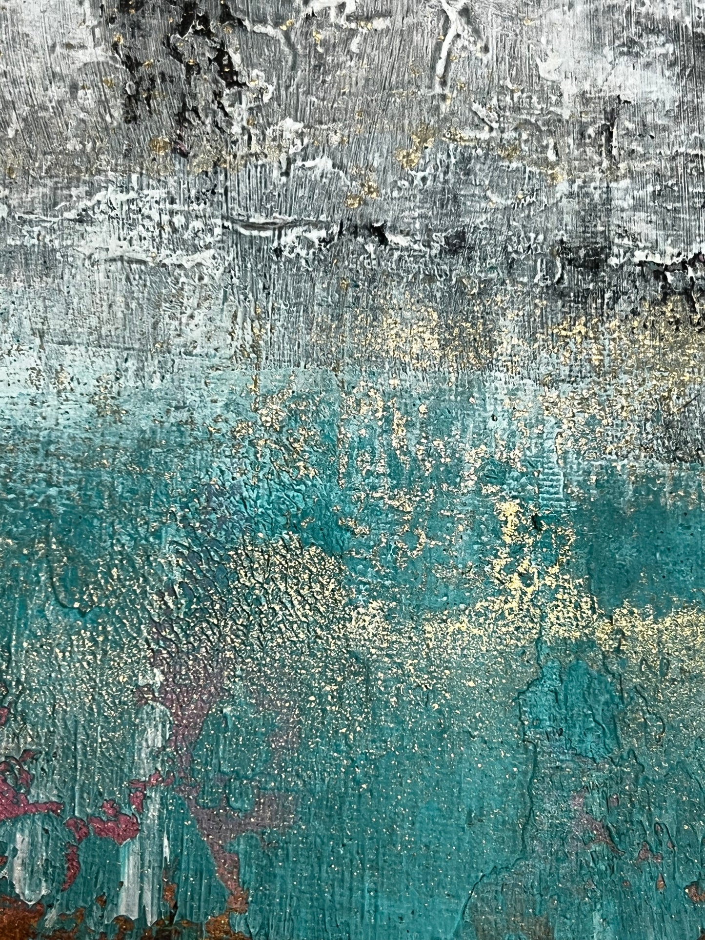 Fragment d'Eternitat – Original Wabi-Sabi Earthy Textured Painting | 12x12"